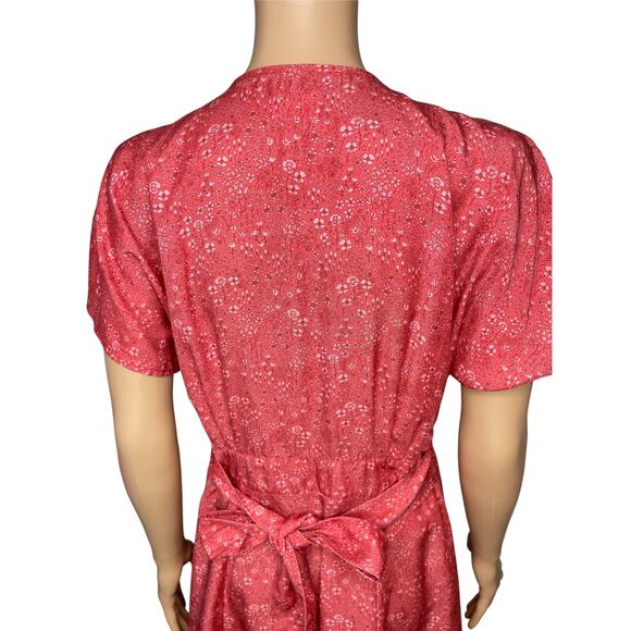 Marine Layer Camila Mini Dress size M Floral V neck Button Front Tencel - Picture 15 of 15